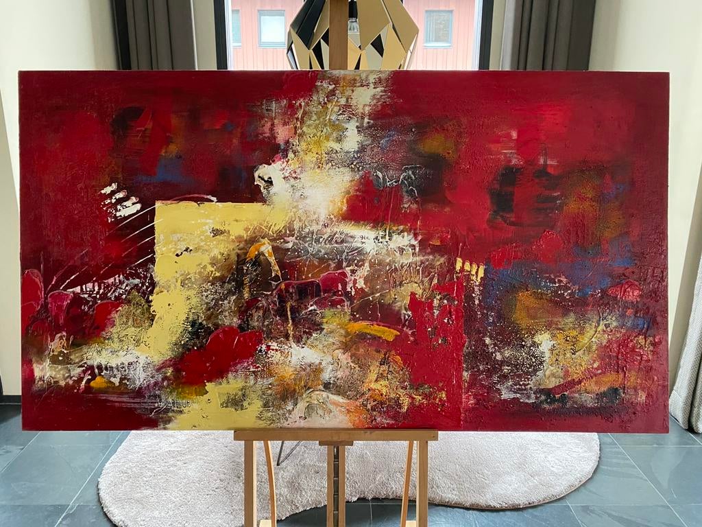 William Malucu 180 x 100 cm, Antiek en Kunst, Kunst | Schilderijen | Abstract, Ophalen