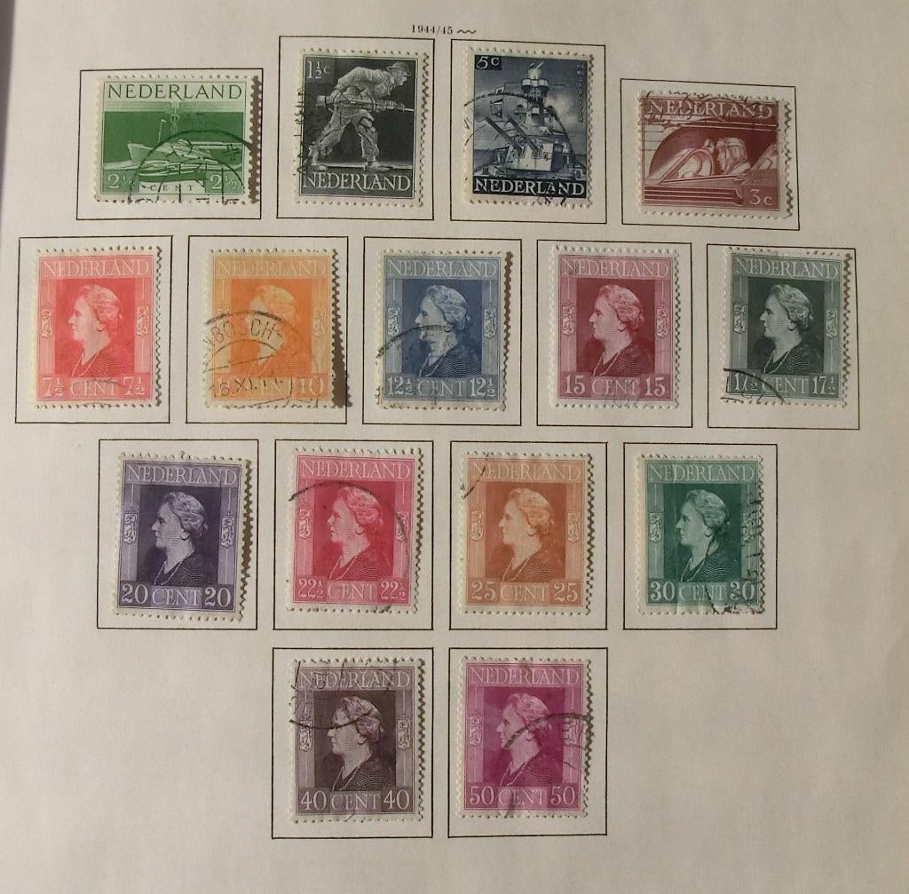 Fraaie Verz Nederland gest, lees, deel II, Postzegels en Munten, Postzegels | Volle albums en Verzamelingen, Ophalen of Verzenden