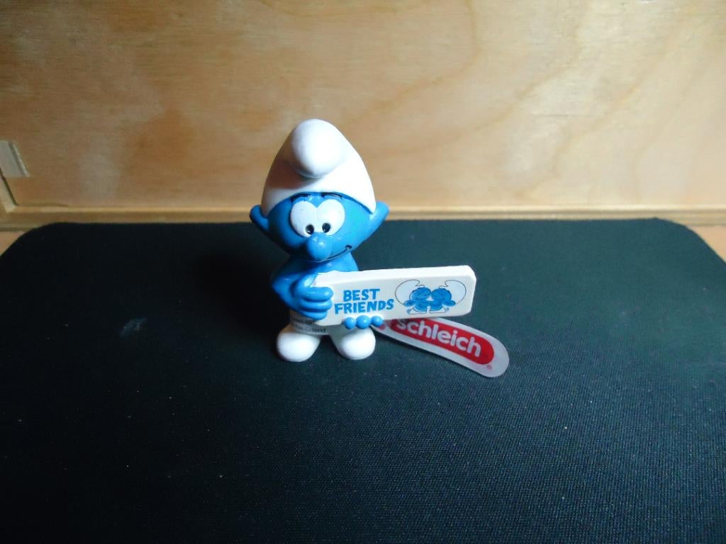 smurfen smurf met bord ZELDZAAM, Ophalen of Verzenden, Zo goed als nieuw, Verschillende Smurfen, Poppetje, Figuurtje of Knuffel