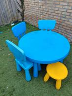 Ikea kinder tafel blauw, Ophalen of Verzenden, Gebruikt, 2 zitplaatsen