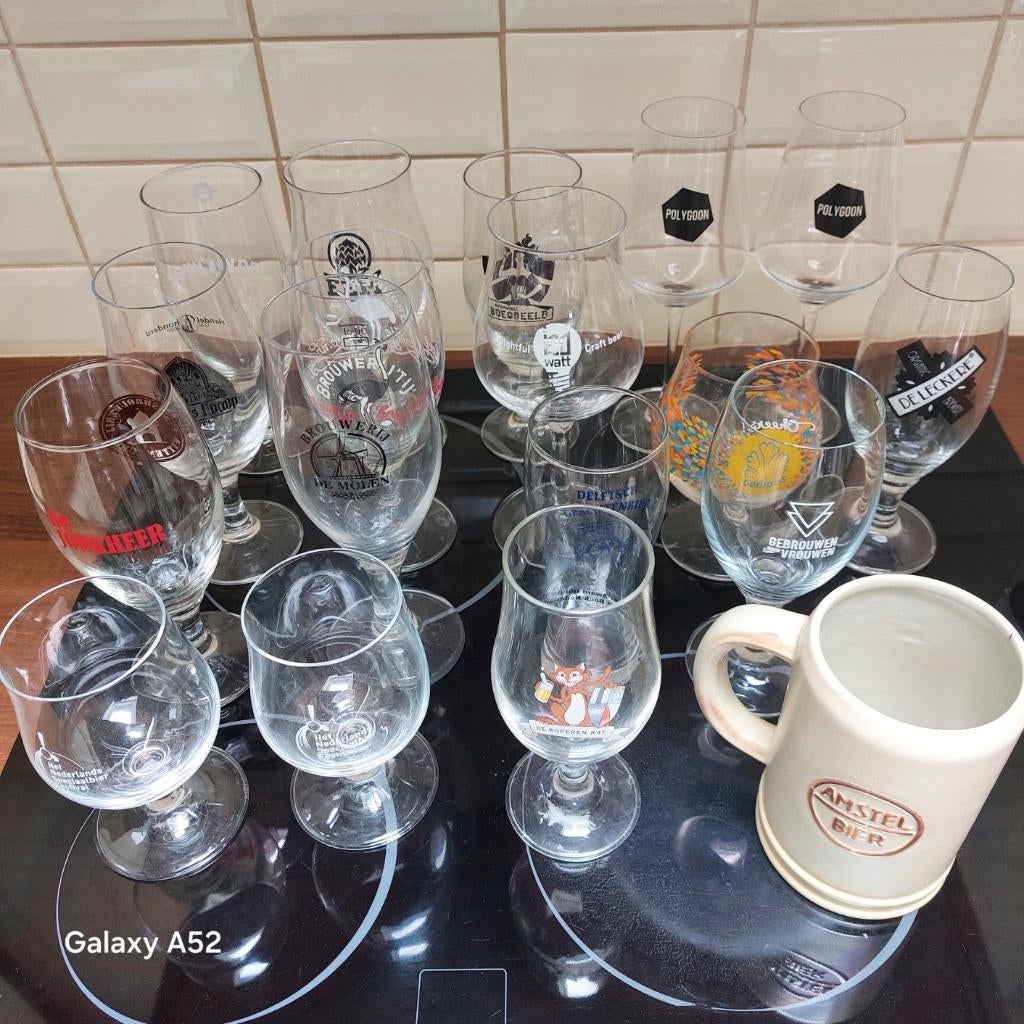 Bierglazen van verschillende Nederlandse merken, Verzamelen, Biermerken, Ophalen of Verzenden, Zo goed als nieuw, Glas of Glazen