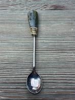 A1 verzilverde lepel met steen, Antiek en Kunst, Antiek | Bestek, Ophalen of Verzenden