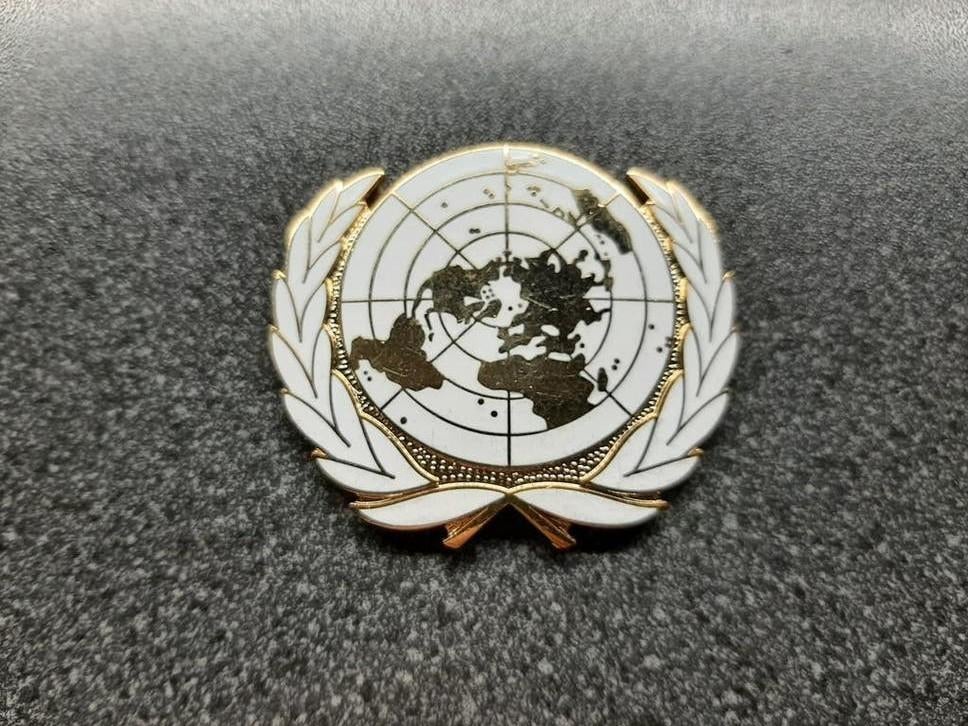 VN  baret  embleem  / zonder bevestiging., Verzamelen, Ophalen of Verzenden, Landmacht, Nederland, Embleem of Badge