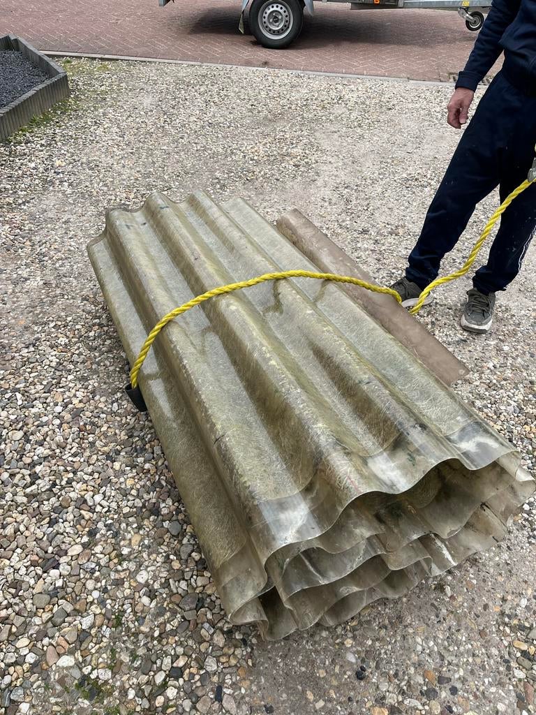 Transparante Golfplaten voor Dak of Overkapping, Ophalen, Kunststof, Gebruikt, Overige kleuren