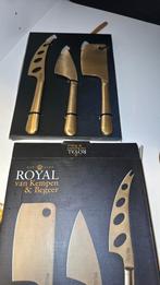 CHAMPAGNE CHEESE KNIFE SET Royal van Kempen & Begeer, Ophalen of Verzenden, Zo goed als nieuw, Rvs of Chroom