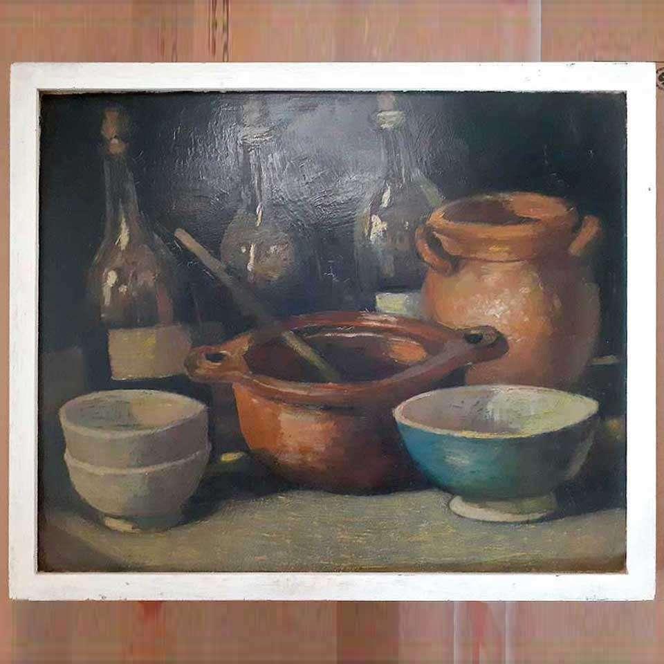 Vincent VAN GOGH stilleven NAgeschilderd vroeg(ca1920-30) h5, Antiek en Kunst, Kunst | Schilderijen | Klassiek, Ophalen of Verzenden