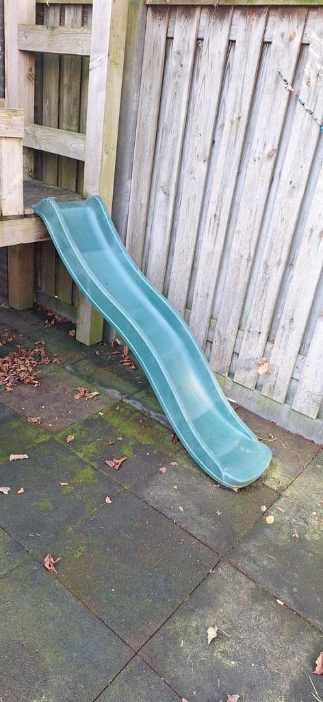 Groene glijbaan voor speeltoestel, Ophalen, Gebruikt, Glijbaan, Aanbouwonderdeel