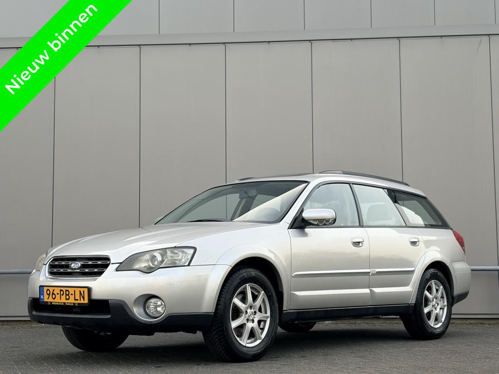 Subaru Outback - nap! - leder - trekhaak - 2.5i (bj 2004), Elektrische ramen, Zwart, 4 cilinders, Handgeschakeld