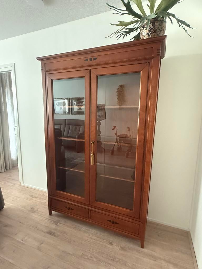 Diverse kersenhouten meubels en bankstel met stoelen, Ophalen, Gebruikt