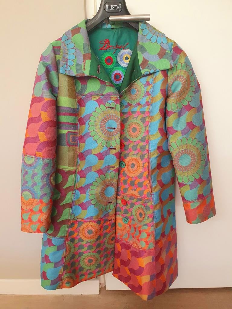 Desigual zomer/voorjaar jas maat 38/40 (M), Kleding | Dames, Jassen | Zomer, Zo goed als nieuw, Maat 38/40 (M), Overige kleuren