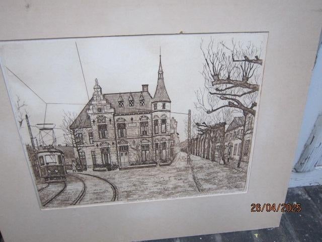 NOORDWIJK, Mooie Losse Ets, van Klinkenberg, Antiek en Kunst, Kunst | Etsen en Gravures, Ophalen