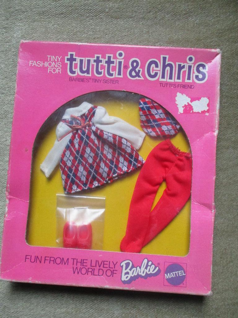 Vintage  barbie Tutti + Chris kleding in doosje  mattel, Verzenden, Nieuw, Barbie