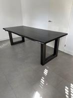 Zwarte houten eettafel, Ophalen, Gebruikt, 100 tot 150 cm, 200 cm of meer