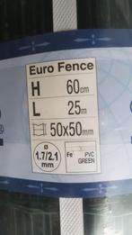 Gaas Eurofence 60 cm hoog maas 5x5 groen tuingaas, Ophalen, Nieuw, 20 meter of meer, Gaas