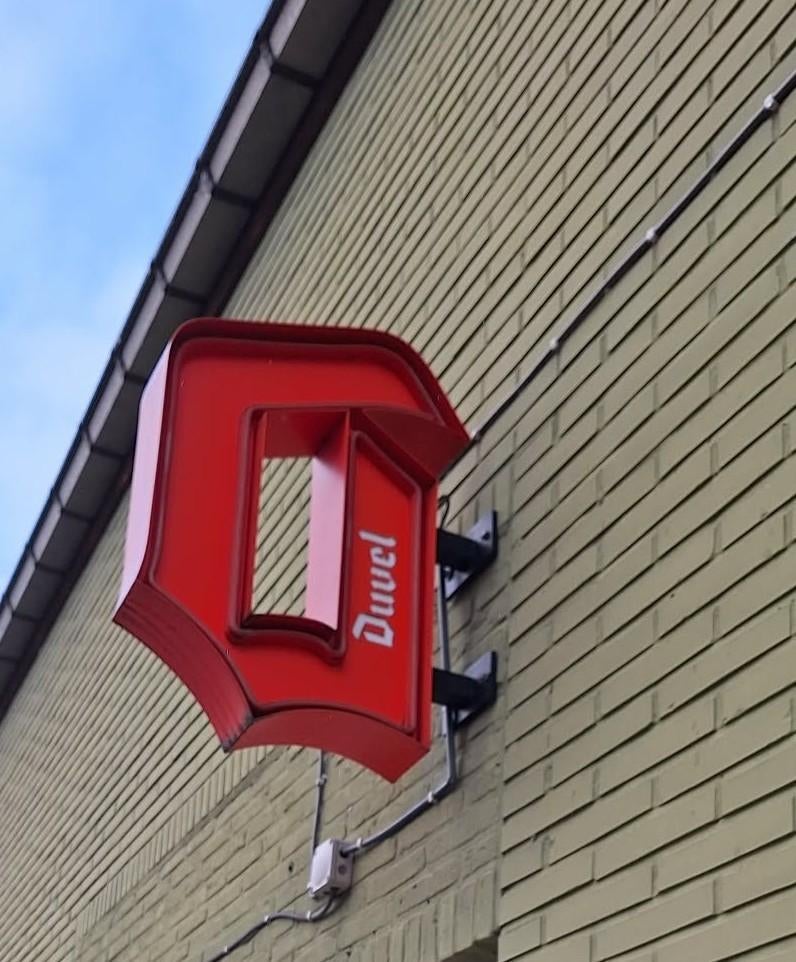 Lichtreclame Duvel, Verzamelen, Ophalen, Gebruikt, Reclamebord