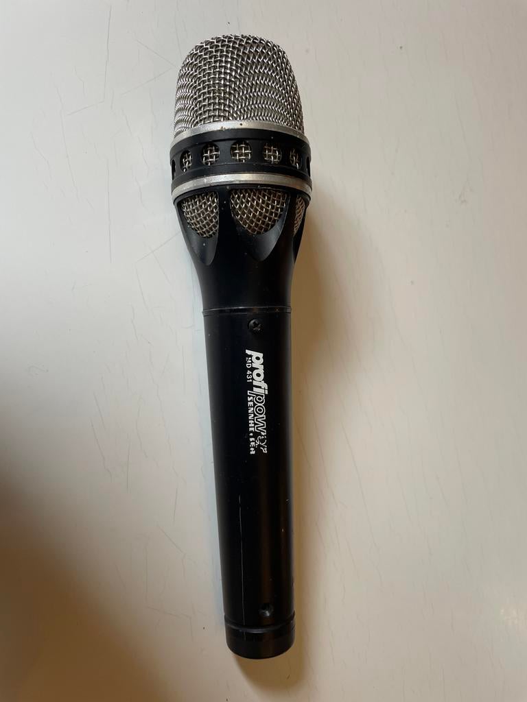 Sennheiser Profipower MD431 Zangmicrofoon met schakelaar, Muziek en Instrumenten, Microfoons, Ophalen, Gebruikt, Zangmicrofoon