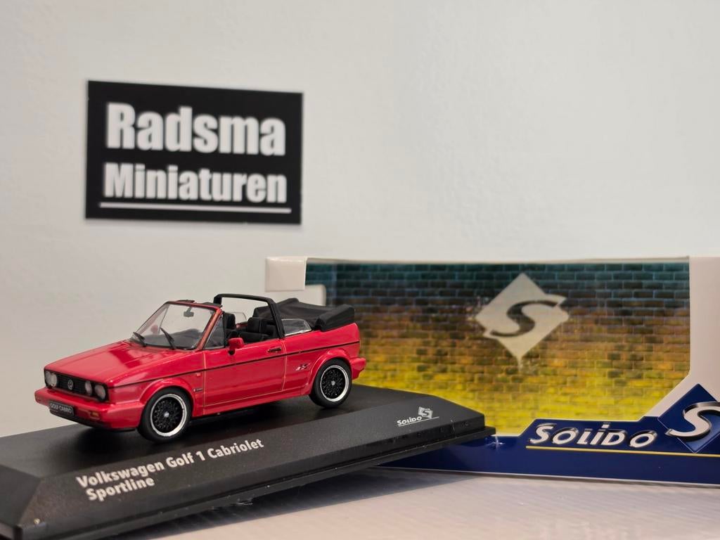 Volkswagen golf mk1 sportline - Rood - 1:43 Solido, Auto, Solido, Nieuw, Ophalen of Verzenden