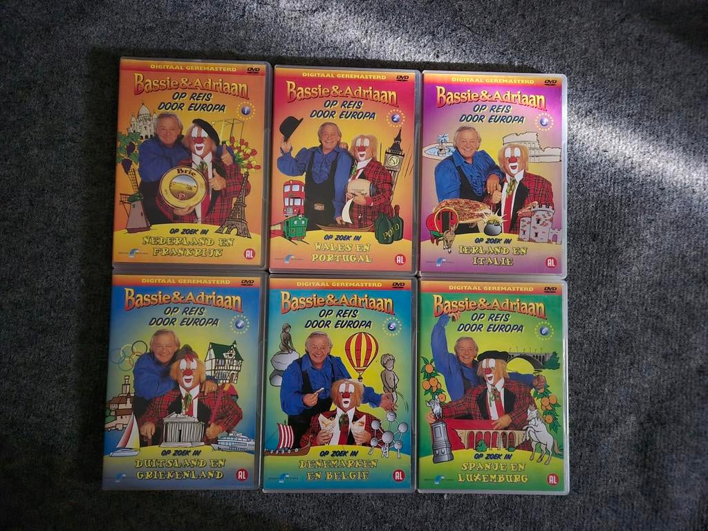 Bassie en Adriaan op reis door Europa DVD serie, Cd's en Dvd's, Dvd's | Kinderen en Jeugd, Alle leeftijden, Ophalen of Verzenden