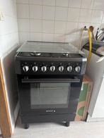 Gasfornuis met 4 pitten en oven - Zwart, Witgoed en Apparatuur, Fornuizen, Ophalen, Gebruikt, Minder dan 85 cm, 4 kookzones