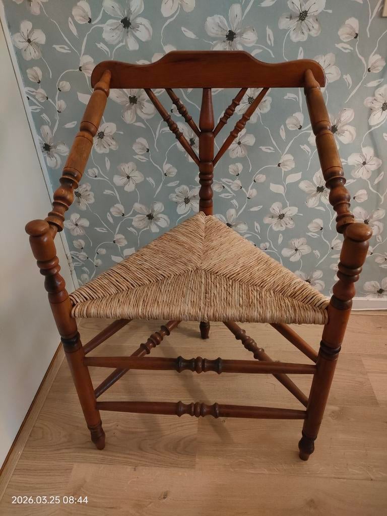 Antieke eiken Hoekstoel, ZGAN, Antiek en Kunst, Antiek | Meubels | Stoelen en Banken, Ophalen of Verzenden