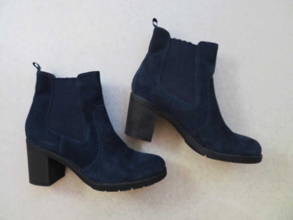 5th AVENUE enkel laarzen blauw suède leer maat 39, Blauw, Lage of Enkellaarzen, Ophalen of Verzenden, Zo goed als nieuw