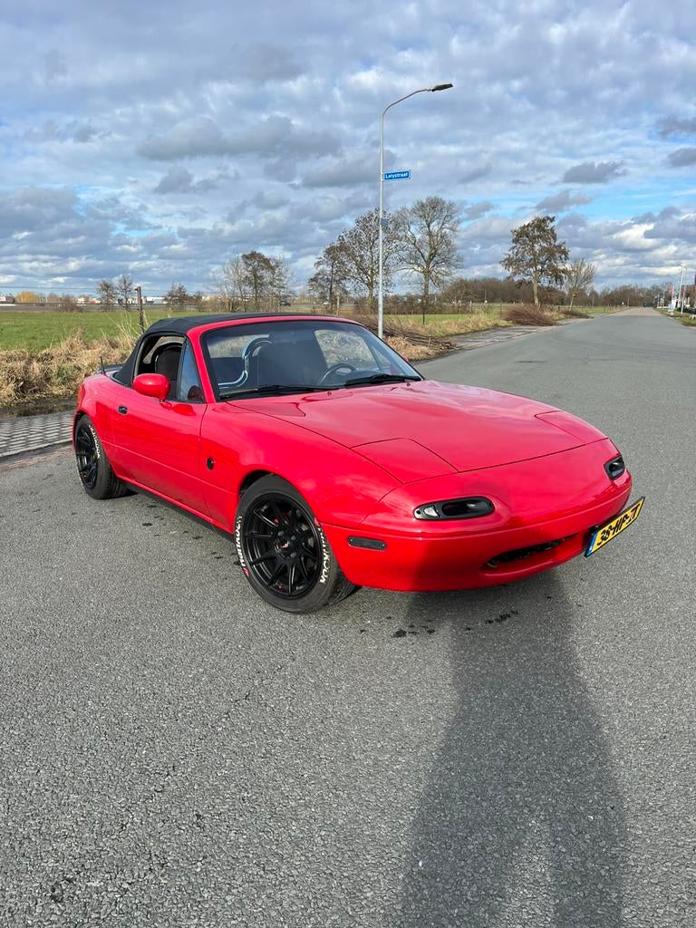 Mazda MX-5 1.6 U9 1993 Rood, Auto's, Mazda, Achterwielaandrijving, 4 cilinders, Cabriolet, 116 pk
