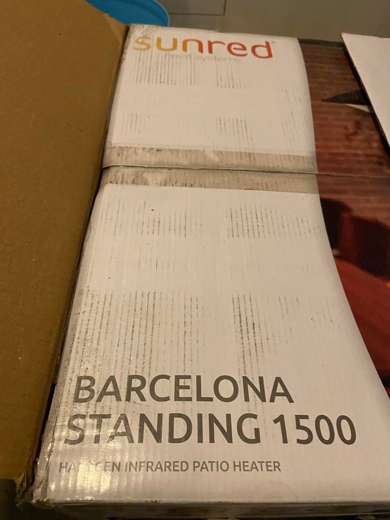 Sunred Barcelona Standing 1500 Halogeen Terrasverwarmer, Tuin en Terras, Ophalen of Verzenden, Nieuw, Elektrisch, Vloer