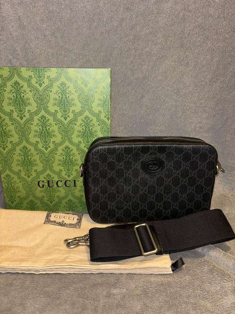 Zwarte Gucci GG Marmont messenger bag, Sieraden, Tassen en Uiterlijk, Tassen | Schoudertassen, Ophalen of Verzenden, Zo goed als nieuw