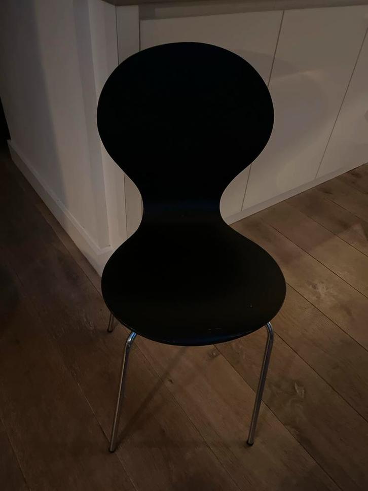 Fritz Hansen Vlinderstoel Zwart - Iconisch Design, Huis en Inrichting, Stoelen, Gebruikt, Eén, Hout, Zwart, Ophalen