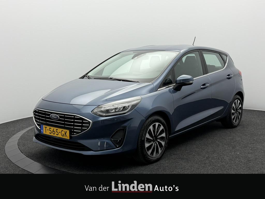 Ford Fiesta 1.0 EcoBoost Titanium 124PK | Led | Carplay&Andr, Stof, Gebruikt, 1133 kg, Blauw