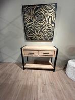 Buitenkans showroom model! Side table Kentucky, Ophalen, 25 tot 50 cm, Rechthoekig, Eikenhout