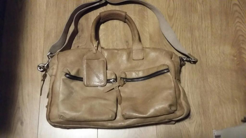 Mooie nette leren Cowboysbag, Ophalen of Verzenden, Gebruikt, Bruin, Handtas