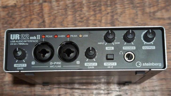 Steinberg UR22 mkII Audio Interface - USB, MIDI, 2-kanaals, Muziek en Instrumenten, Overige Muziek en Instrumenten, Zo goed als nieuw