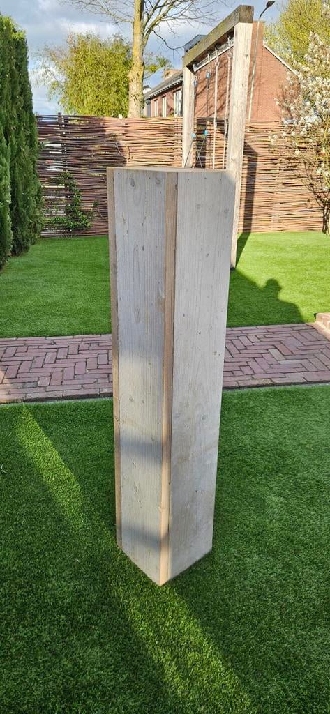 Steigerhouten Sokkel 120x23x23 cm - Robuust en Stijlvol, Ophalen