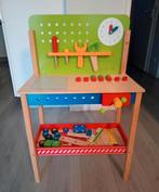 Houten Gereedschapsbank met Klok + Extra Gereedschapskist, Ophalen, Zo goed als nieuw, Meubelstuk of Keukentje