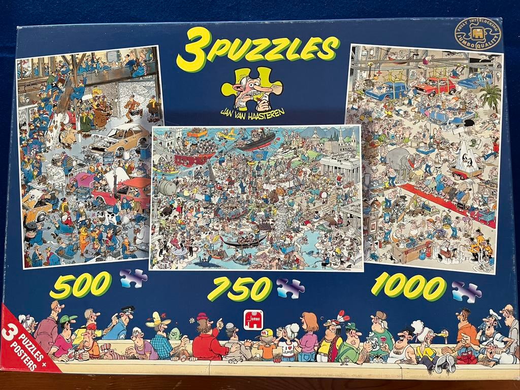 Jan van Haasteren puzzels, Hobby en Vrije tijd, Denksport en Puzzels, Zo goed als nieuw, 500 t/m 1500 stukjes, Ophalen