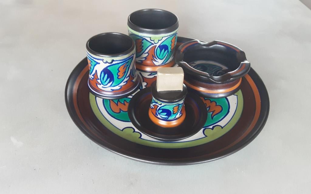 Gouds plateel Rokers set, Ophalen of Verzenden