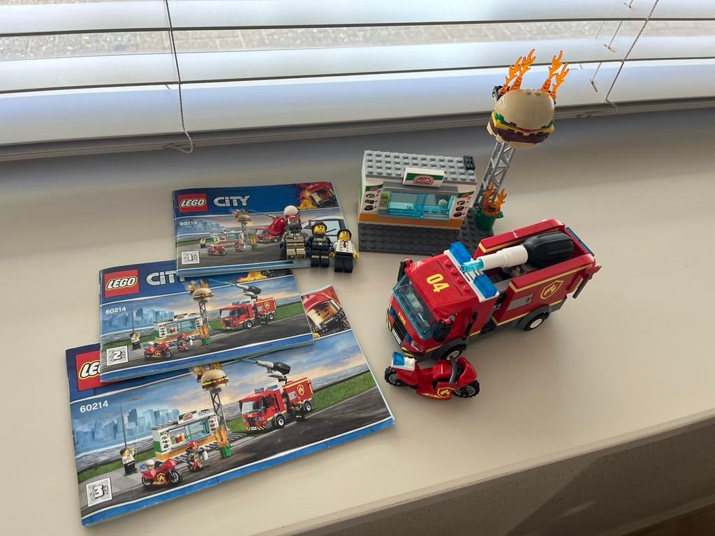 Lego city hamburgertent brandweer, Ophalen of Verzenden, Zo goed als nieuw