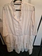 Loavies jurk maat L - Crème met ruches, Kleding | Dames, Jurken, Beige, Maat 42/44 (L), Ophalen of Verzenden, Boven de knie