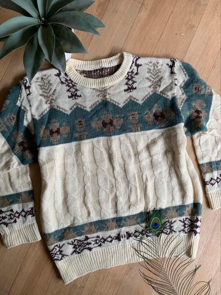 Eddie Bauer wollen trui L bohemian wool jumper, Kleding | Dames, Truien en Vesten, -, Beige, -, Maat 42/44 (L)