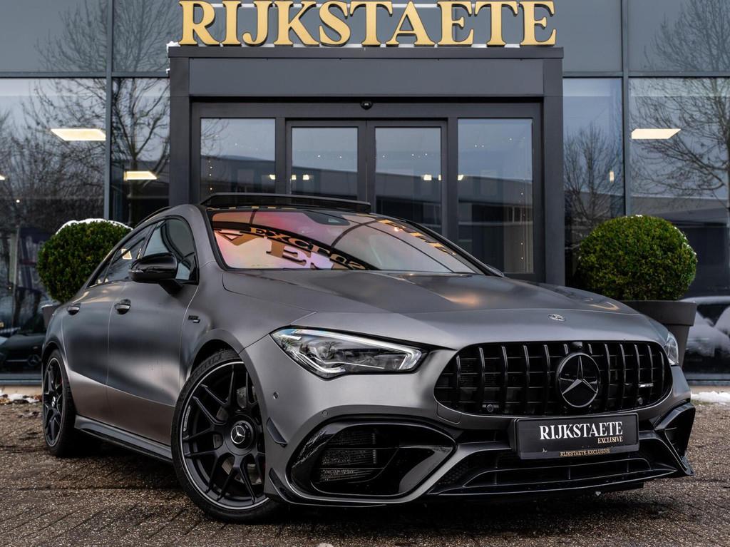 Mercedes CLA-klasse AMG 45s 4MATIC+|PANO|MEMORY|SFEERVERL., Auto's, Mercedes-Benz, Automaat, CLA, Gebruikt, 4 cilinders