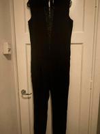 zwarte mouwloze lange jumpsuit  mooie  voorkant 38/40, Kleding | Dames, Jumpsuits, Ophalen of Verzenden, Zo goed als nieuw, Maat 38/40 (M)