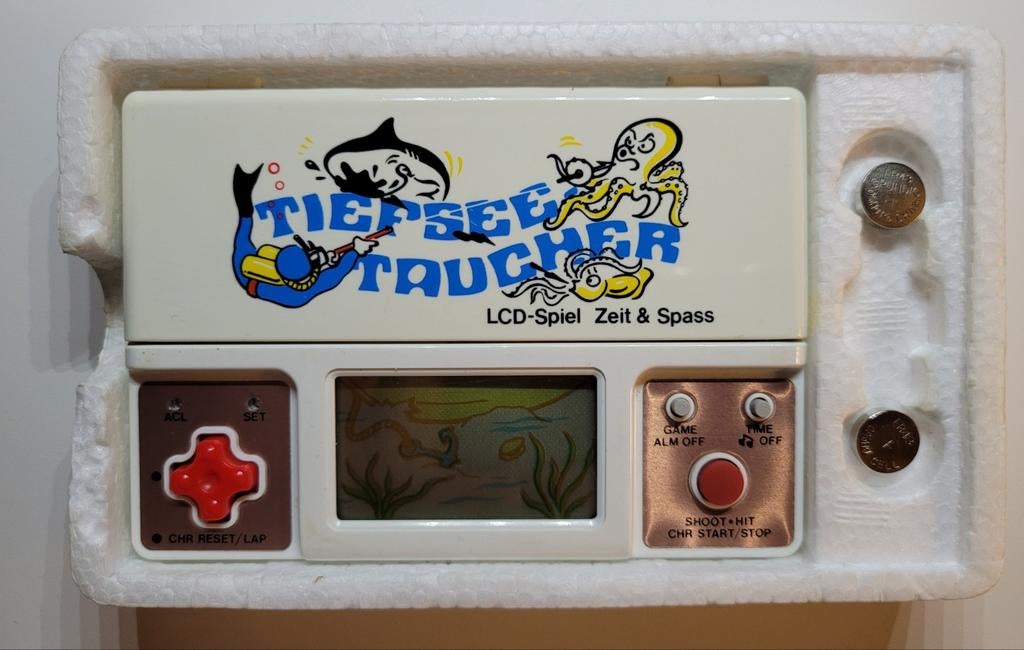 Vintage LCD Spelcomputer "Tiefsee Taucher" - Retro Handheld, Gebruikt, Overige kleuren, Phat, Ophalen of Verzenden