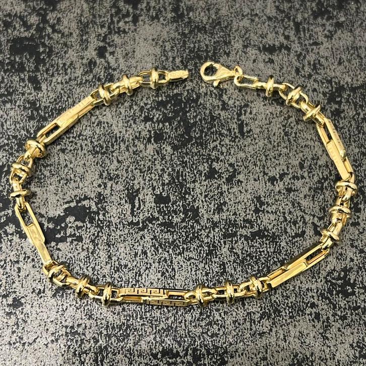 14 karaat gouden armband versace schakel monte carlo, Sieraden, Tassen en Uiterlijk, Armbanden, Nieuw, Goud, Ophalen of Verzenden
