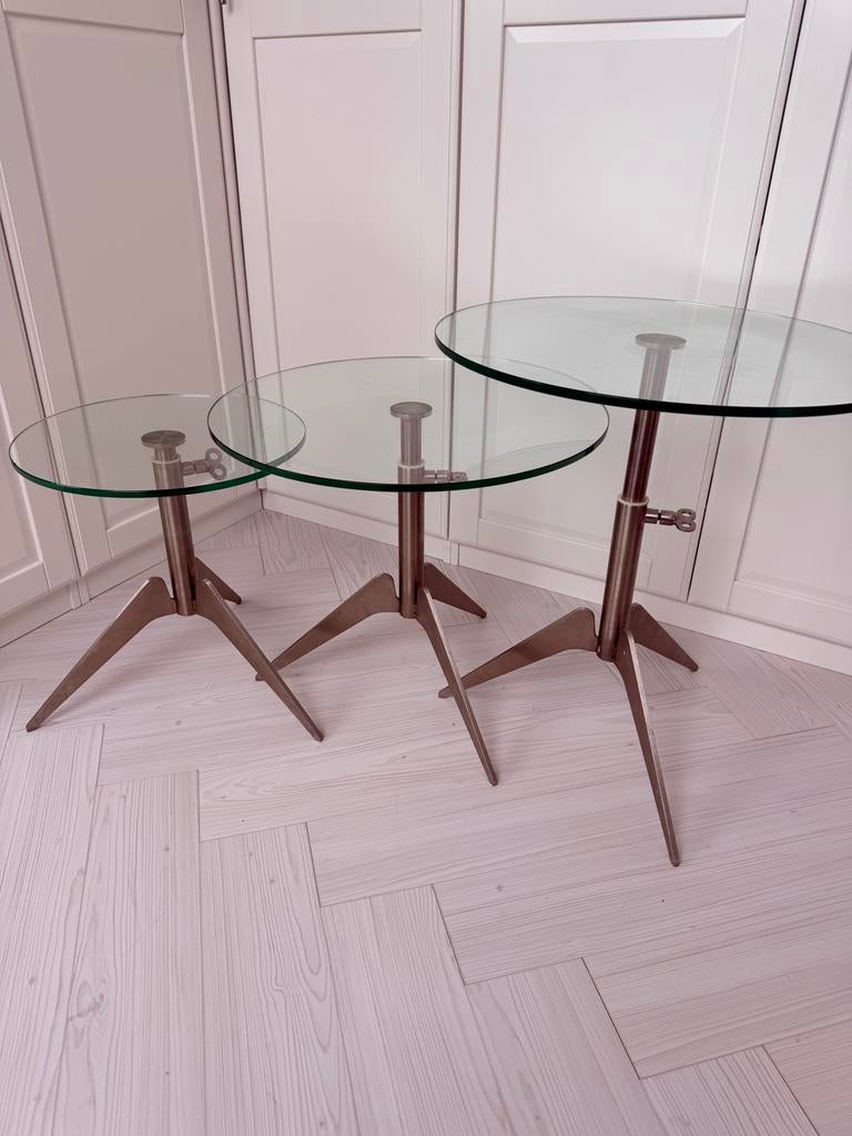 Set van 3 Metaform Dingo bijzettafels - Gerard Vollenbrock, Minder dan 45 cm, Minder dan 55 cm, Gebruikt, Rond