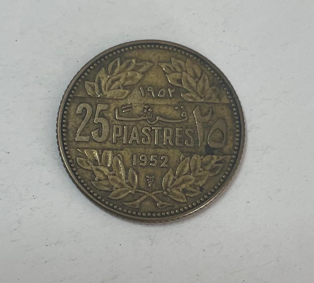 25 piastres Libanon 1952, Ophalen of Verzenden, Midden-Oosten