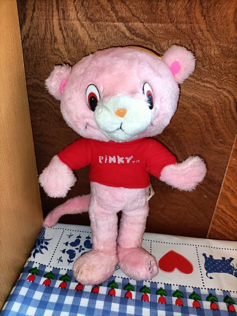 Pinky Panter knuffel Cartoon Rainbow Panthers uit 1983, Ophalen of Verzenden, Zo goed als nieuw, Overige typen