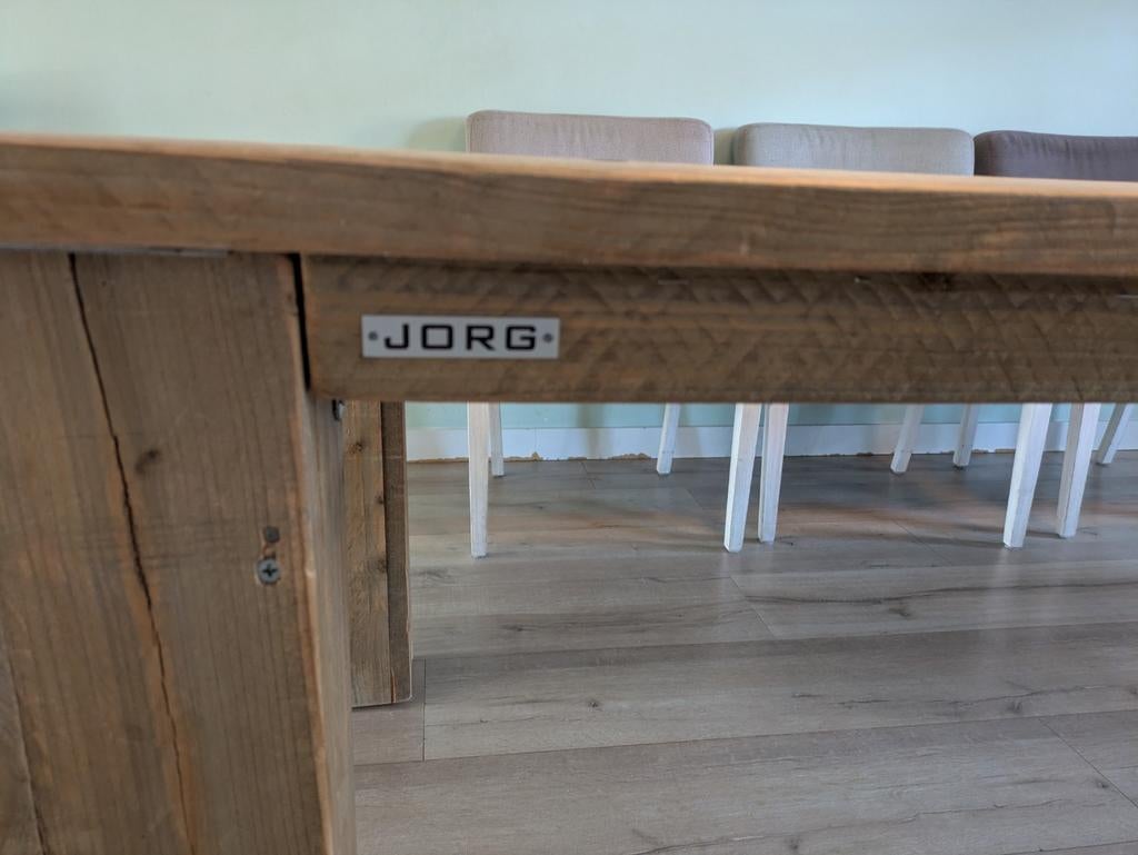 Jorg eettafel, steigerhout, 240x100 cm, 100 tot 150 cm, 200 cm of meer, Ophalen of Verzenden, Zo goed als nieuw