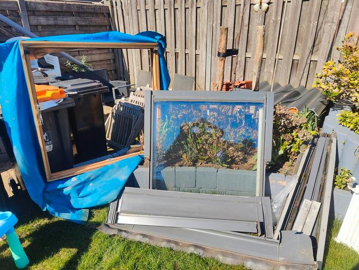 Dakraam met alle benodigdheden, Doe-het-zelf en Verbouw, Glas en Ramen, Gebruikt, Dakraam, 80 tot 120 cm, 80 tot 120 cm, Ophalen