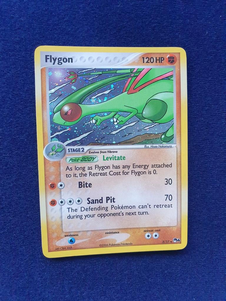 Flygon 3/17 holo pokemon kaart, Ophalen of Verzenden, Gebruikt